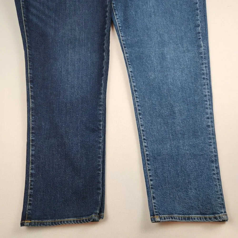 Lands End Traditional Fit Jeans Mens 42x34 Lot of 2 Straight Leg NWT Med/Dark